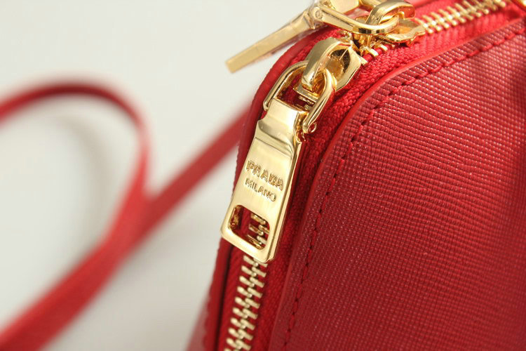 2014 Prada Saffiano Leather Small Two Handle Bag BL0838 red for sale